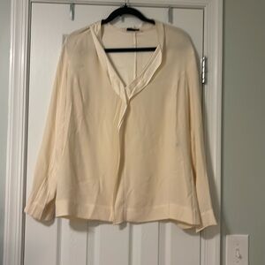 escada size 42 cream silk blouse